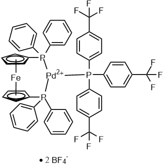 [1,1'-Bis(diphenylphosphino)ferrocene](tris(4-(trifluoromethyl)phenyl)phosphine)palladium(2+) bis(tetrafluoroborate)|CS-0635471