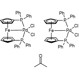 Dichloro[1,1'-bis(diphenylphosphino)ferrocene]palladium(II) acetone(2:1)|CS-0635497