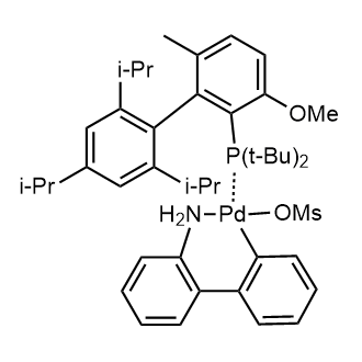 Methanesulfonato(2-(di-t-butylphosphino)-3-methoxy-6-methyl-2',4',6'-tri-i-propyl-1,1'-biphenyl)(2'-amino-1,1'-biphenyl-2-yl)palladium(II)|CS-0635543