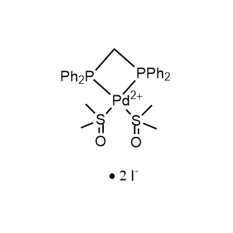 Palladium(2+), [methylenebis[diphenylphosphine]-P,P']bis[sulfinylbis[methane]-S]-, diiodide|CS-0635569