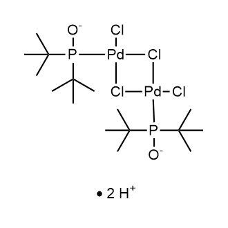 Dihydrogen di-chlorodichlorobis(di-tert-butylphosphinito-kP)dipalladate(2-)|CS-0635754