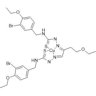 Hydrazinecarbothioamide, 2,2'-[1-(2-ethoxyethyl)-1,2-ethanediylidene]bis[N-[(3-bromo-4-ethoxyphenyl)methyl]-, copper complex|CS-0635755