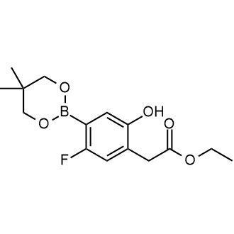 Ethyl 2-(4-(5,5-dimethyl-1,3,2-dioxaborinan-2-yl)-5-fluoro-2-hydroxyphenyl)acetate|CS-0635859
