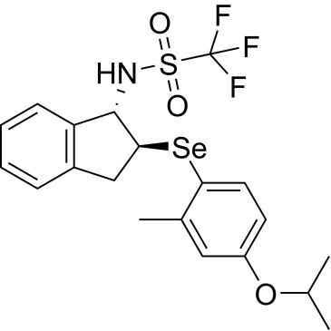 1,1,1-Trifluoro-N-((1S,2S)-2-((4-isopropoxy-2-methylphenyl)selanyl)-2,3-dihydro-1H-inden-1-yl)methanesulfonamide|CS-0636257