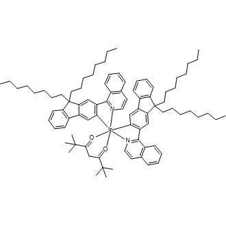Iridium, bis[2-(1-isoquinolinyl-κN)-9,9-dioctyl-9H-fluoren-3-yl-κC](2,2,6,6-tetramethyl-3,5-heptanedionato-κO3,κO5)-|CS-0636439
