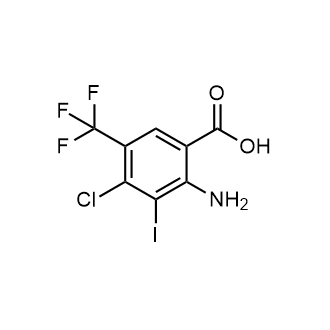 2-Amino-4-chloro-3-iodo-5-(trifluoromethyl)benzoic acid|CS-0636925