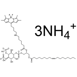 Borate(5-), difluoro[D-myo-inositol 1-[mono[(2R)-2-[[6-[[5-(3,5-dimethyl-1H-pyrrol-2-yl-κN)-5-(3,5-dimethyl-2H-pyrrol-2-ylidene-κN)-1-oxopentyl]amino]-1-oxohexyl]oxy]-3-[[(9Z)-1-oxo-9-octadecen-1-yl]oxy]propyl] phosphate] 4,5-diphosphato(6-)]-, ammonium h|CS-0638576