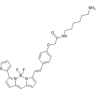 Boron, [N-(6-aminohexyl)-2-[4-[2-[5-[[5-(2-thienyl)-2H-pyrrol-2-ylidene-κN]methyl]-1H-pyrrol-2-yl-κN]ethenyl]phenoxy]acetamidato]difluoro-, (T-4)-|CS-0638620