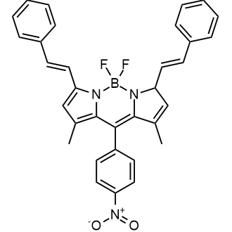 5,5-Difluoro-1,9-dimethyl-10-(4-nitrophenyl)-3,7-di((E)-styryl)-5H-4l4,5l4-dipyrrolo[1,2-c:2',1'-f][1,3,2]diazaborinine|CS-0638682