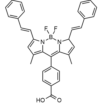 Hydrogen 4-(5,5-difluoro-1,9-dimethyl-3,7-di((E)-styryl)-5H-4l4,5l4-dipyrrolo[1,2-c:2',1'-f][1,3,2]diazaborinin-10-yl)benzoate|CS-0638684