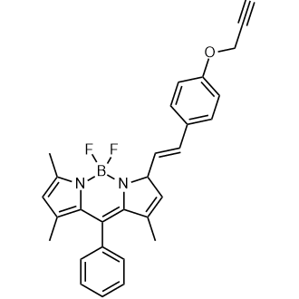(E)-5,5-Difluoro-1,3,9-trimethyl-10-phenyl-7-(4-(prop-2-yn-1-yloxy)styryl)-5H-5l4,6l4-dipyrrolo[1,2-c:2',1'-f][1,3,2]diazaborinine|CS-0638844