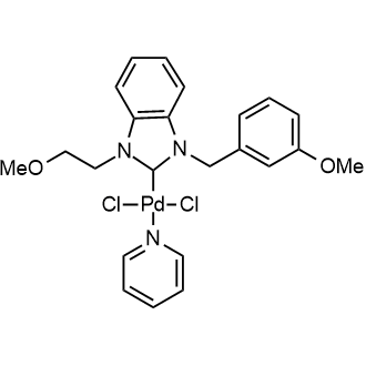 Dichloro[1,3-dihydro-1-(2-methoxyethyl)-3-[(3-methoxyphenyl)methyl]-2H-benzimidazol-2-ylidene](pyridine)palladium|CS-0639366