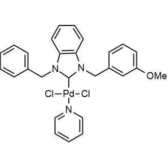 Dichloro[1,3-dihydro-1-[(3-methoxyphenyl)methyl]-3-(phenylmethyl)-2H-benzimidazol-2-ylidene](pyridine)palladium|CS-0639367