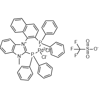 [[2-(Diphenylphosphanyl)-N-(2'-diphenylphosphanyl-1'-naphthyl)-N'-methyl-1H-benzimidazolium]palladium(II)dichloride]trifluoromethanesulfonate|CS-0639671