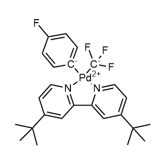 [4,4'-Bis(1,1-dimethylethyl)-2,2'-bipyridine-κN1,κN1'](4-fluorophenyl)(trifluoromethyl)palladium|CS-0639674