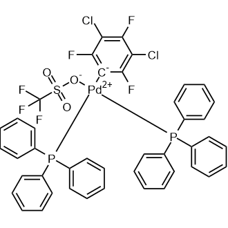 (3,5-Dichloro-2,4,6-trifluorophenyl)(trifluoromethanesulfonato-κO)bis(triphenylphosphine)plladium|CS-0639680