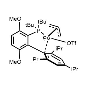 [[3,6-Dimethoxy-2',4',6'-tris(1-methylethyl)[1,1'-biphenyl]-2-yl-κC1']bis(1,1-dimethylethyl)phosphine-κP](η3-2-propen-1-yl)-Palladium(1+),1,1,1-trifluoromethanesulfonate(1:1)|CS-0639683