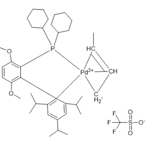 [(1,2,3-η)-2-Buten-1-yl][dicyclohexyl[3,6-dimethoxy-2',4',6'-tris(1-methylethyl)[1,1'-biphenyl]-2-yl-κC1']phosphine-κP]-Palladium(1+),1,1,1-trifluoromethanesulfonate(1:1)|CS-0639685