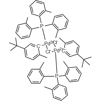 Di-μ-chlorobis[5-(1,1-dimethylethyl)-2-methylphenyl]bis[tris(2-methylphenyl)phosphine]dipalladium|CS-0639687