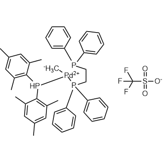 [Bis(2,4,6-trimethylphenyl)phosphine][1,2-ethanediylbis[diphenylphosphine-κP]]methylpalladiumtrifluoromethanesulfonicacidsalt|CS-0639692