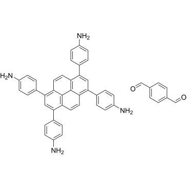 Terephthalaldehydecompoundwith4,4',4'',4'''-(pyrene-1,3,6,8-tetrayl)tetraaniline(1:1)|CS-0639949