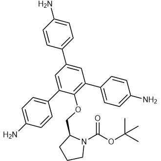 tert-Butyl (R)-2-(((4,4''-diamino-5'-(4-aminophenyl)-[1,1':3',1''-terphenyl]-4'-yl)oxy)methyl)pyrrolidine-1-carboxylate|CS-0640029