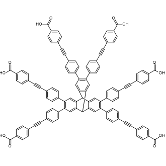 4,4',4'',4''',4'''',4'''''-(((9,10-Dihydro-9,10-[1,2]benzenoanthracene-2,3,6,7,14,15-hexayl)hexakis(benzene-4,1-diyl))hexakis(ethyne-2,1-diyl))hexabenzoicacid|CS-0640295