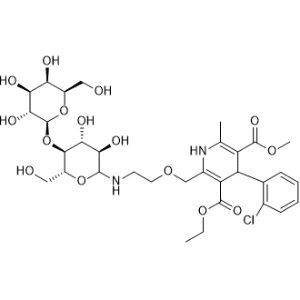 3-Ethyl 5-methyl 4-(2-chlorophenyl)-2-((2-(((3R,4R,5S,6R)-3,4-dihydroxy-6-(hydroxymethyl)-5-(((2S,3R,4S,5R,6R)-3,4,5-trihydroxy-6-(hydroxymethyl)tetrahydro-2H-pyran-2-yl)oxy)tetrahydro-2H-pyran-2-yl)amino)ethoxy)methyl)-6-methyl-1,4-dihydropyridine-3,5-dicarboxylate|CS-0640853