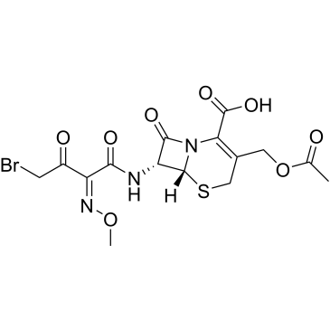 (6R,7R)-3-[(Acetyloxy)methyl]-7-[[(2Z)-4-bromo-2-(methoxyimino)-1,3-dioxobutyl]amino]-8-oxo-5-thia-1-azabicyclo[4.2.0]oct-2-ene-2-carboxylic acid|CS-0640900