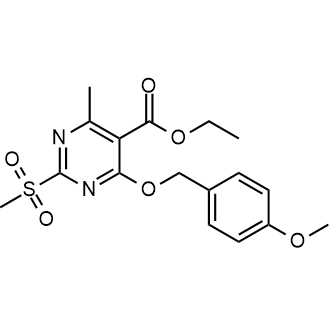Ethyl 4-[(4-methoxyphenyl)methoxy]-6-methyl-2-(methylsulfonyl)-5-pyrimidinecarboxylate|CS-0641636