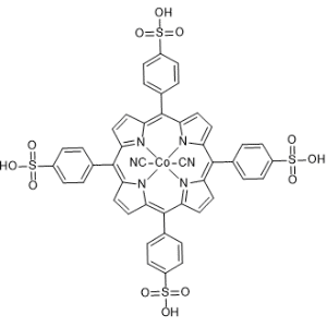 Cobaltate(5-), bis(cyano-C)[[4,4′,4′′,4′′′-(21H,23H-porphine-5,10,15,20-tetrayl)tetrakis[benzenesulfonato]](6-)-N21,N22,N23,N24]-, tetrahydrogen, (OC-6-12)-|CS-0642671