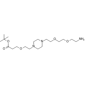 1,1-Dimethylethyl 3-[2-[4-[2-[2-(2-aminoethoxy)ethoxy]ethyl]-1-piperazinyl]ethoxy]propanoate|CS-0642798