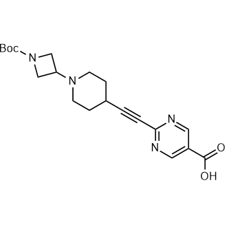 2-[2-[1-[1-[(1,1-Dimethylethoxy)carbonyl]-3-azetidinyl]-4-piperidinyl]ethynyl]-5-pyrimidinecarboxylic acid|CS-0642813