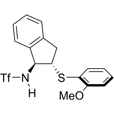 N-[(1S,2S)-2,3-Dihydro-2-[(2-methoxyphenyl)thio]-1H-inden-1-yl]-1,1,1-trifluoromethanesulfonamide|CS-0642893