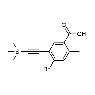 4-Bromo-2-methyl-5-((trimethylsilyl)ethynyl)benzoic acid|CS-0642958