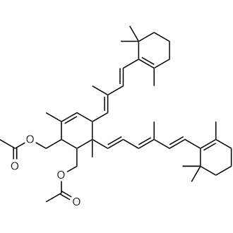 3-Cyclohexene-1,2-dimethanol, 3,6-dimethyl-5-[2-methyl-4-(2,6,6-trimethyl-1-cyclohexen-1-yl)-1,3-butadienyl]-6-[4-methyl-6-(2,6,6-trimethyl-1-cyclohexen-1-yl)-1,3,5-hexatrienyl]-, diacetate|CS-0643505