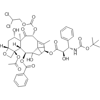 Benzenepropanoic acid, β-[[(1,1-dimethylethoxy)carbonyl]amino]-α-hydroxy-, (2aR,4S,4aS,6R,9S,11S,12S,12aR,12bS)-12b-(acetyloxy)-12-(benzoyloxy)-6-[[(2,2-dichloroethoxy)carbonyl]oxy]-2a,3,4,4a,5,6,9,10,11,12,12a,12b-dodecahydro-4,11-dihydroxy-4a,8,13,13-tetramethyl-5-oxo-7,11-methano-1H-cyclodeca[3,4]benz[1,2-b]oxet-9-yl ester, (αR,βS)-|CS-0643653