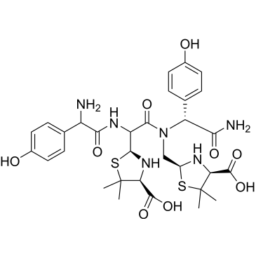 Glycinamide, (2R)-2-(4-hydroxyphenyl)glycyl-(2R)-2-[(2S,4S)-4-carboxy-5,5-dimethyl-2-thiazolidinyl]glycyl-N-[[(2S,4S)-4-carboxy-5,5-dimethyl-2-thiazolidinyl]methyl]-2-(4-hydroxyphenyl)-, (2R)-|CS-0643678