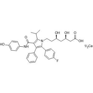 1H-Pyrrole-1-heptanoic acid, 2-(4-fluorophenyl)-β,δ-dihydroxy-4-[[(4-hydroxyphenyl)amino]carbonyl]-5-(1-methylethyl)-3-phenyl-, calcium salt (2:1), (βR,δR)-rel-|CS-0644049