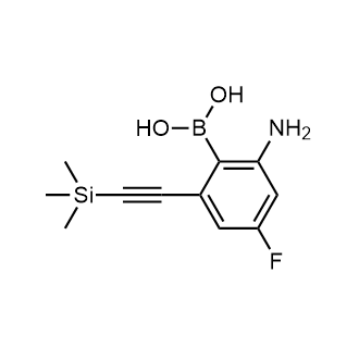 (2-Amino-4-fluoro-6-((trimethylsilyl)ethynyl)phenyl)boronic acid|CS-0644304