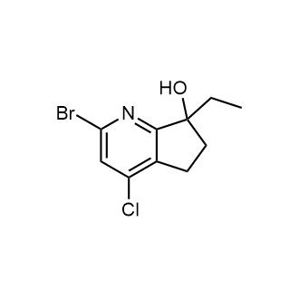2-Bromo-4-chloro-7-ethyl-6,7-dihydro-5H-cyclopenta[b]pyridin-7-ol|CS-0644428
