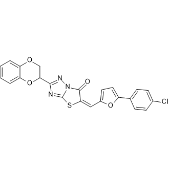5-((5-(4-Chlorophenyl)furan-2-yl)methylene)-2-(2,3-dihydrobenzo[b][1,4]dioxin-2-yl)thiazolo[3,2-b][1,2,4]triazol-6(5H)-one|CS-0645254