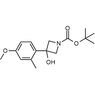 1,1-Dimethylethyl 3-hydroxy-3-(4-methoxy-2-methylphenyl)-1-azetidinecarboxylate|CS-0645578