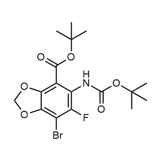tert-Butyl 7-bromo-5-((tert-butoxycarbonyl)amino)-6-fluorobenzo[d][1,3]dioxole-4-carboxylate|CS-0645709