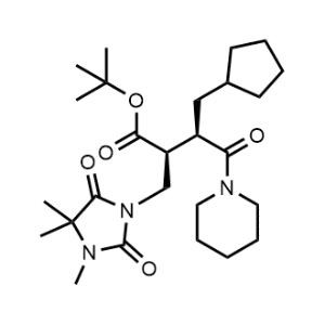 (2S,3R)-tert-Butyl 3-(cyclopentylmethyl)-4-oxo-4-(piperidin-1-yl)-2-((3,4,4-trimethyl-2,5-dioxoimidazolidin-1-yl)methyl)butanoate|CS-0645720