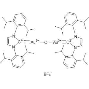 Gold(1+), bis[1,3-bis[2,6-bis(1-methylethyl)phenyl]-1,3-dihydro-2H-imidazol-2-ylidene]-μ-hydroxydi-, tetrafluoroborate(1-) 1:1|CS-0647135