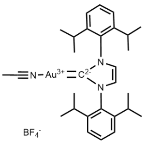 Gold(1+), (acetonitrile)[1,3-bis[2,6-bis(1-methylethyl)phenyl]-1,3-dihydro-2H-imidazol-2-ylidene]-, tetrafluoroborate(1-) 1:1|CS-0647140