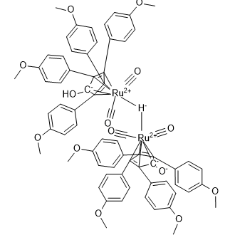 Tetracarbonyl-μ-hydro[(1,2,3,4,5-η)-1-hydroxylato-2,3,4,5-tetrakis(4-methoxyphenyl)-2,4-cyclopentadien-1-yl][(1,2,3,4,5-η)-1-hydroxy-2,3,4,5-tetrakis(4-methoxyphenyl)-2,4-cyclopentadien-1-yl]diruthenium|CS-0647770
