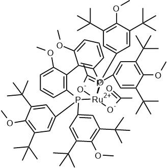 Ruthenium, bis(acetato-κO,κO′)[[(1R)-6,6′-dimethoxy[1,1′-biphenyl]-2,2′-diyl]bis[[3,5-bis(1,1-dimethylethyl)-4-methoxyphenyl]phosphine-κP]]-, (OC-6-22)-|CS-0647788