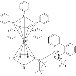 [2′-(Amino-κN)[1,1′-biphenyl]-2-yl-κC][1′-[bis(1,1-dimethylethyl)phosphino]-1,2,3,4,5-pentaphenylferrocene](methanesulfonato-κO)palladium|CS-0647803